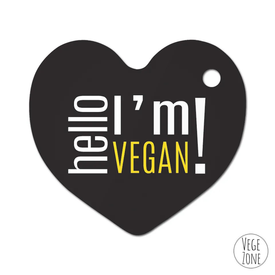 Brelok „Hello I’m Vegan”, 55 x 60 mm