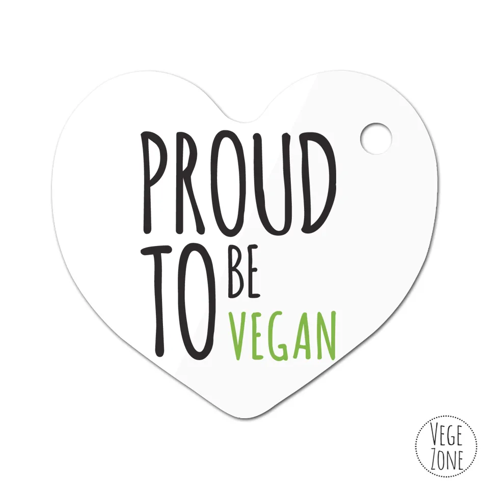 Brelok „Proud to be Vegan”, 65 x 60 mm