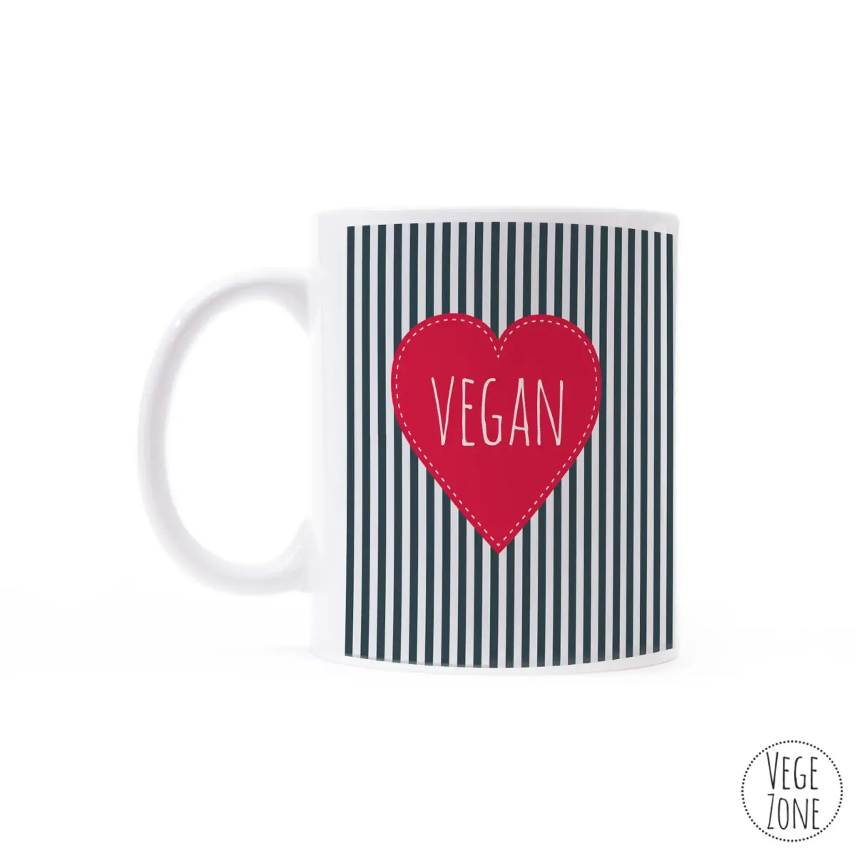 Kubek ceramiczny „Serce Vegan”, ok. 300 ml