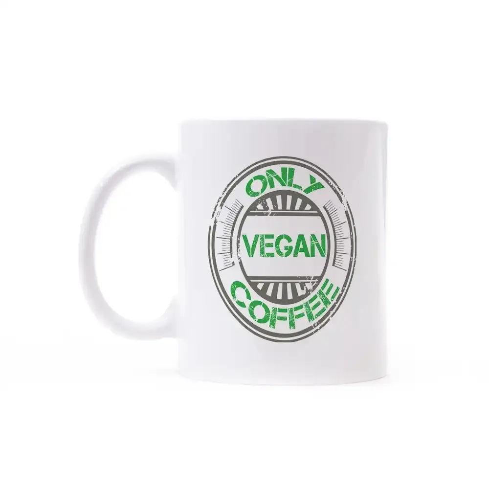 Kubek ceramiczny „Vegan Coffee”, ok. 300 ml