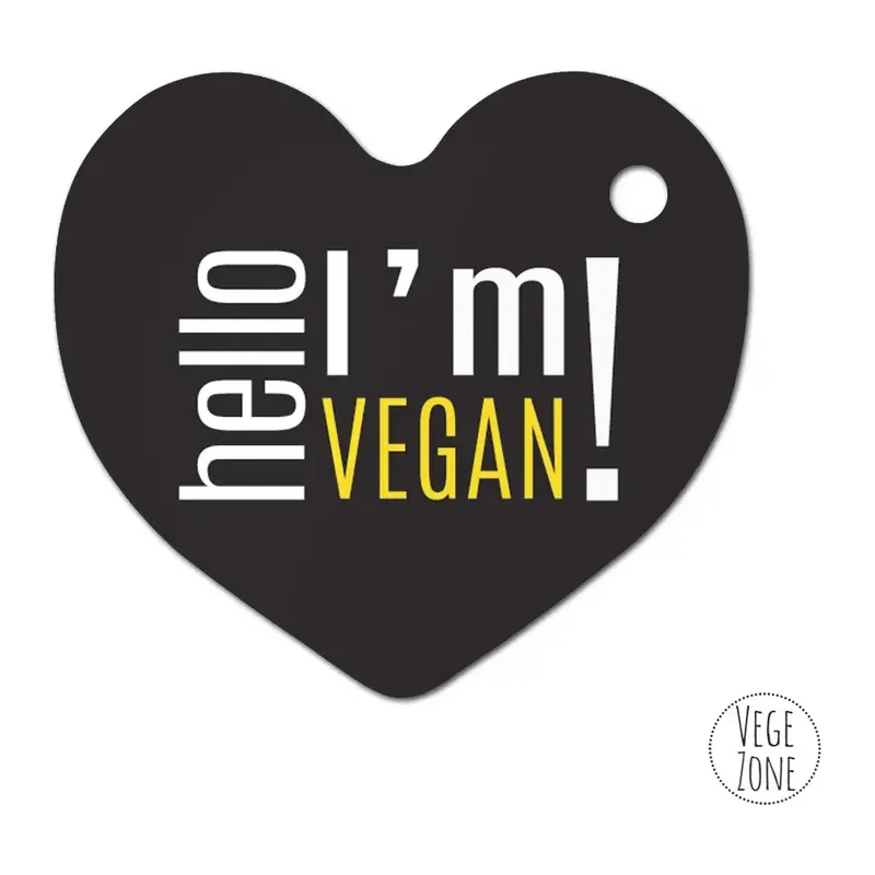 Brelok „Hello I’m Vegan”, 55 x 60 mm