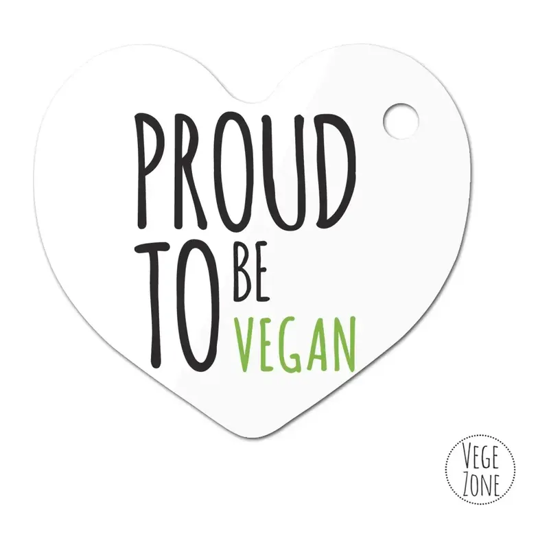Brelok „Proud to be Vegan”, 65 x 60 mm