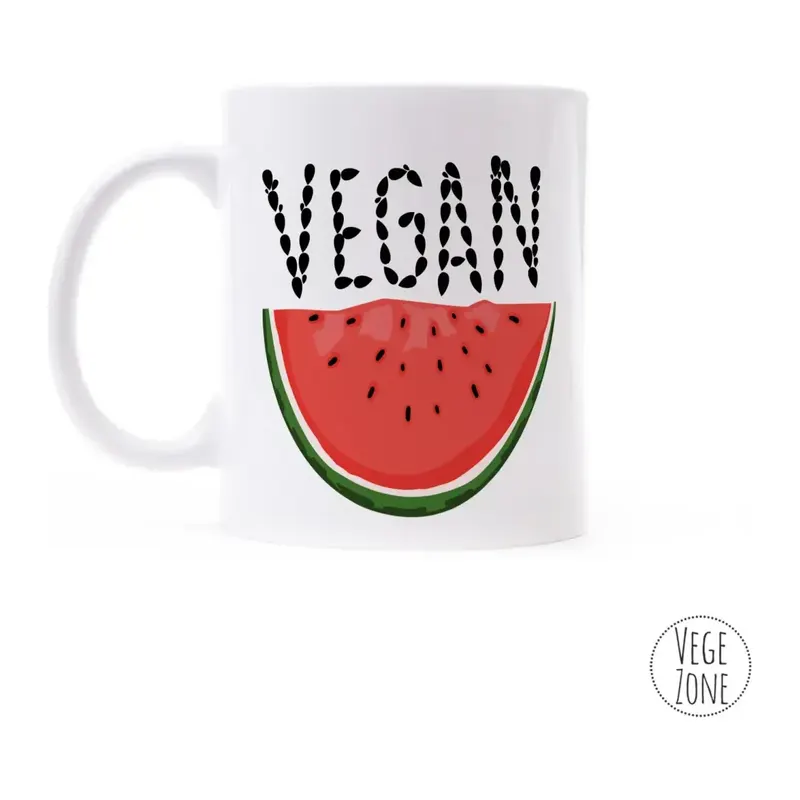 Kubek ceramiczny „Vegan Arbuz”, ok. 300 ml