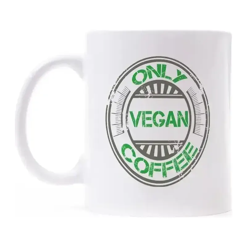 Kubek ceramiczny „Vegan Coffee”, ok. 300 ml